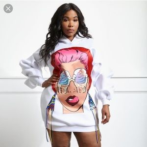 EXTRA SPRINKLES PLUS SIZE LONG SLEEVE DRESS 